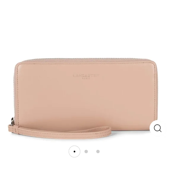 SOLD 💯 Lancaster Paris Nude Zipper Wallet NIB $240 - Picture 1 of 16
